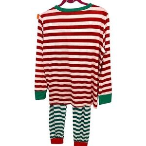 Christmas Pajamas UNISEX Red and Green Stripe 100% Cotton NWOT